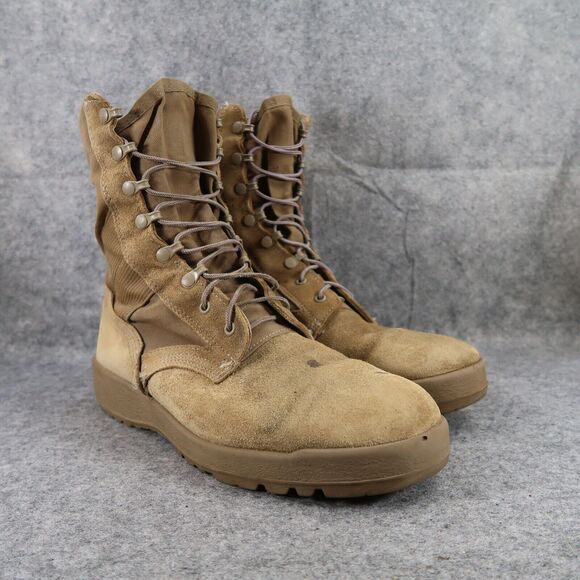 McRae Boots Mens 11.5 Combat Military Hot Weather Tactical Leather Vibram Brown - Picture 4 of 16